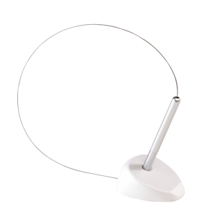 Podstawka na długopis, COUNTER, biały/srebrny